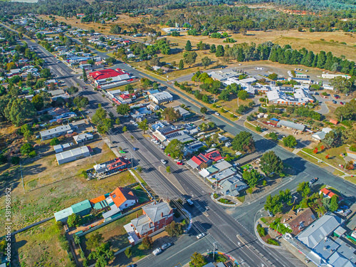Heathcote Health and CBD Aerial Area - Central Victoria
