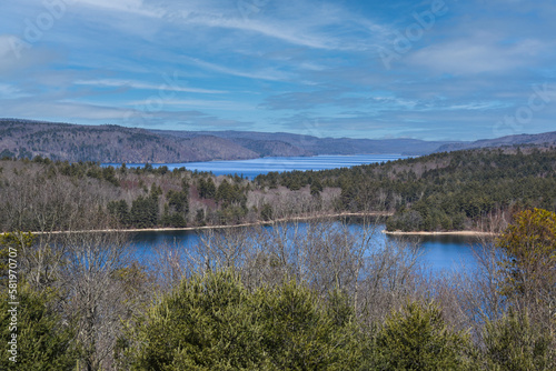 veiw of the quabbin reservoir from the enfield look out