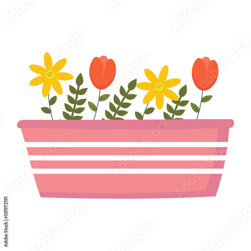 Vector isolated image for use in gardening or spring holiday design