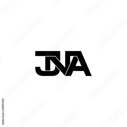 jna lettering initial monogram logo design photo