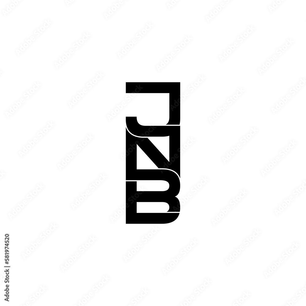 jnb typography letter monogram logo design jnb typography letter monogram logo design