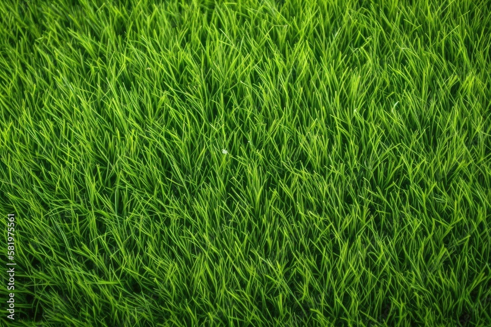 Green background with field grass texture. Generative AI Green background with field grass texture. Generative AI