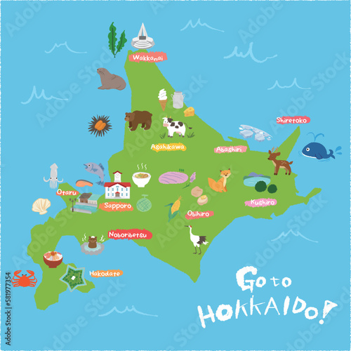 北海道の観光マップ