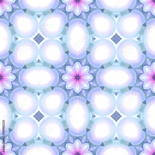 Abstract vintage traditional seamless violet pattern design inspired by tile art from Portugal and Spain. colourful ornament Morrocan Tiles.