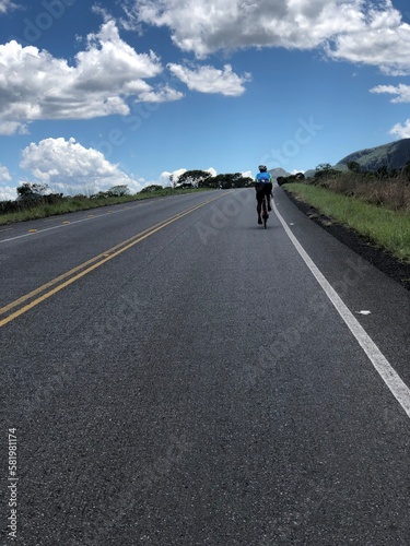 Cycling on a highway