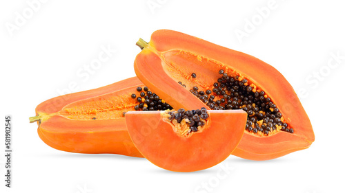 papaya slice on transparent png