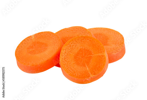 slice carrot on transparent png