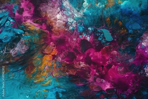 Colorful textured acrylic painting background with Generative AI