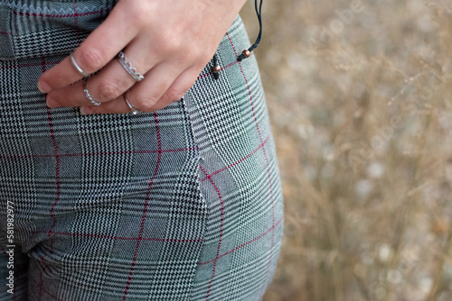 Stitches on fabric