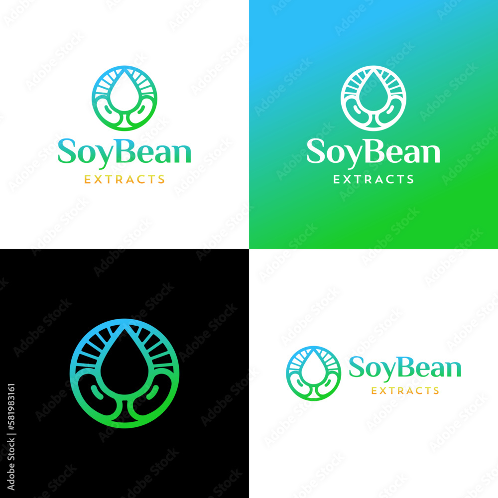 soya bean extracts with sun on the back