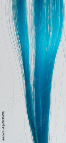 Blue color hair wig