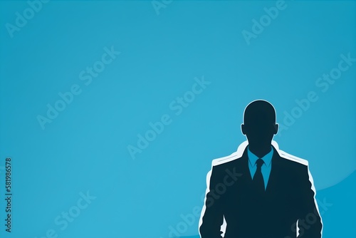 Background of a business man. Wallpaper illustration. Front view with copy space for text information or content. Concept of business, executive. Generative AI.