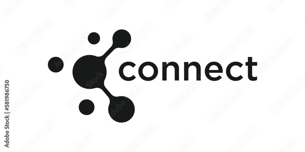 logo design connection simple icon vector illustration
