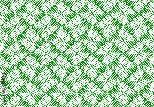 Green Leaf Pattern Mosaic Tiles Design Art for Backgrounds. Seamless Pattern. Mosaic. Geometry. Vector Illustration Graphic Design.