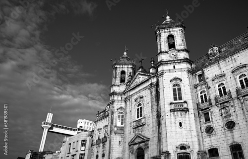 Antiga Igreja de Nossa Senhora da Conceição da Praia, no Comercio em Salvador, em um belo preto e branco photo