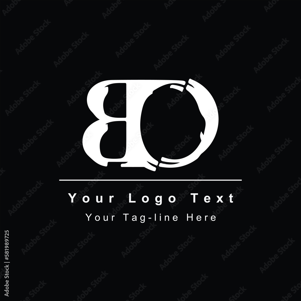 awesome artistic black and white color BO OB initial awesome artistic black and white color BO OB initial