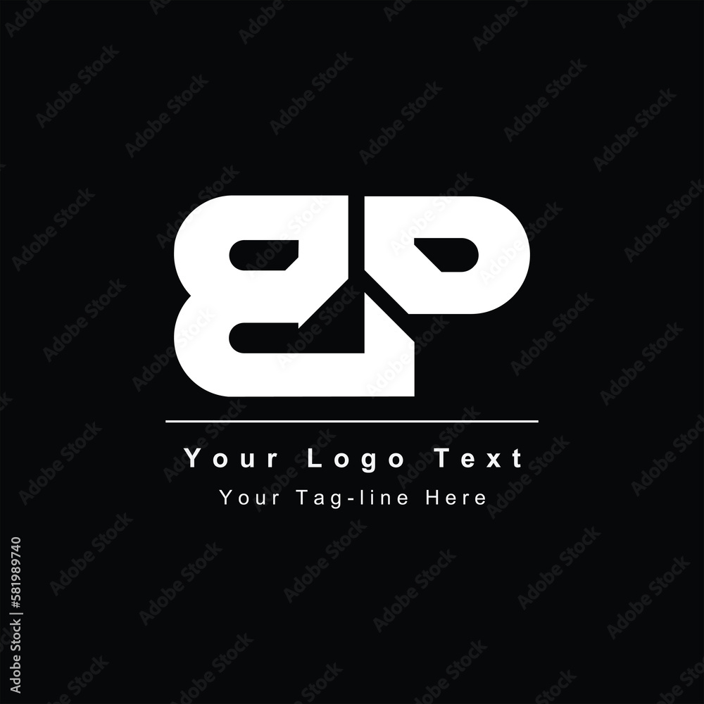 letter BP or PB design logo initial letter BP or PB design logo initial
