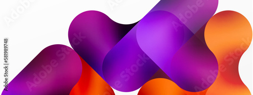 Round shapes and circle geometric abstract background. Vector Illustration For Wallpaper, Banner, Background, Card, Book Illustration, landing page