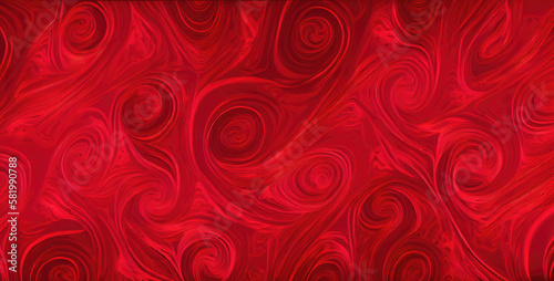 Artificially Intelligent Red: Dazzling Swirl Pattern Background Powered by Digital AI Technology