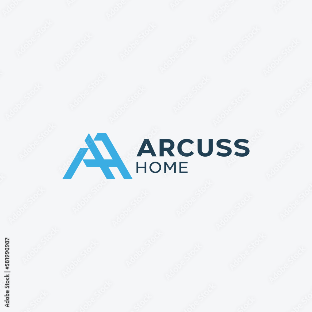 Letter AH HA Simple Monogram Logo Letter AH HA Simple Monogram Logo