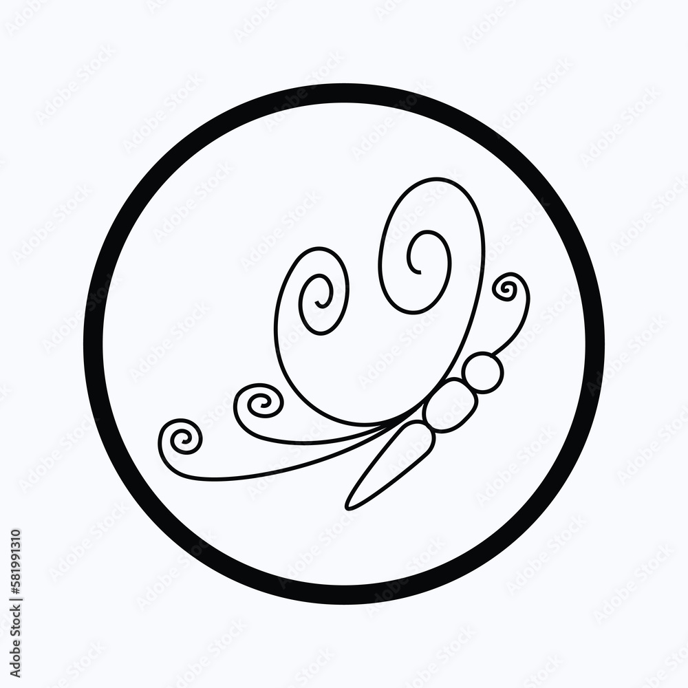 butterfly icon vector design illustration line art butterfly icon vector design illustration line art