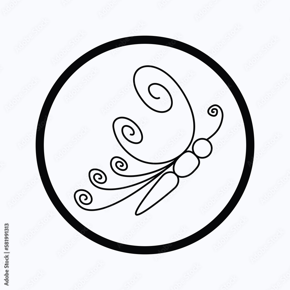 butterfly icon vector design illustration line art butterfly icon vector design illustration line art