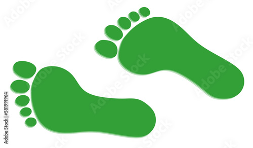 green footprint vector design