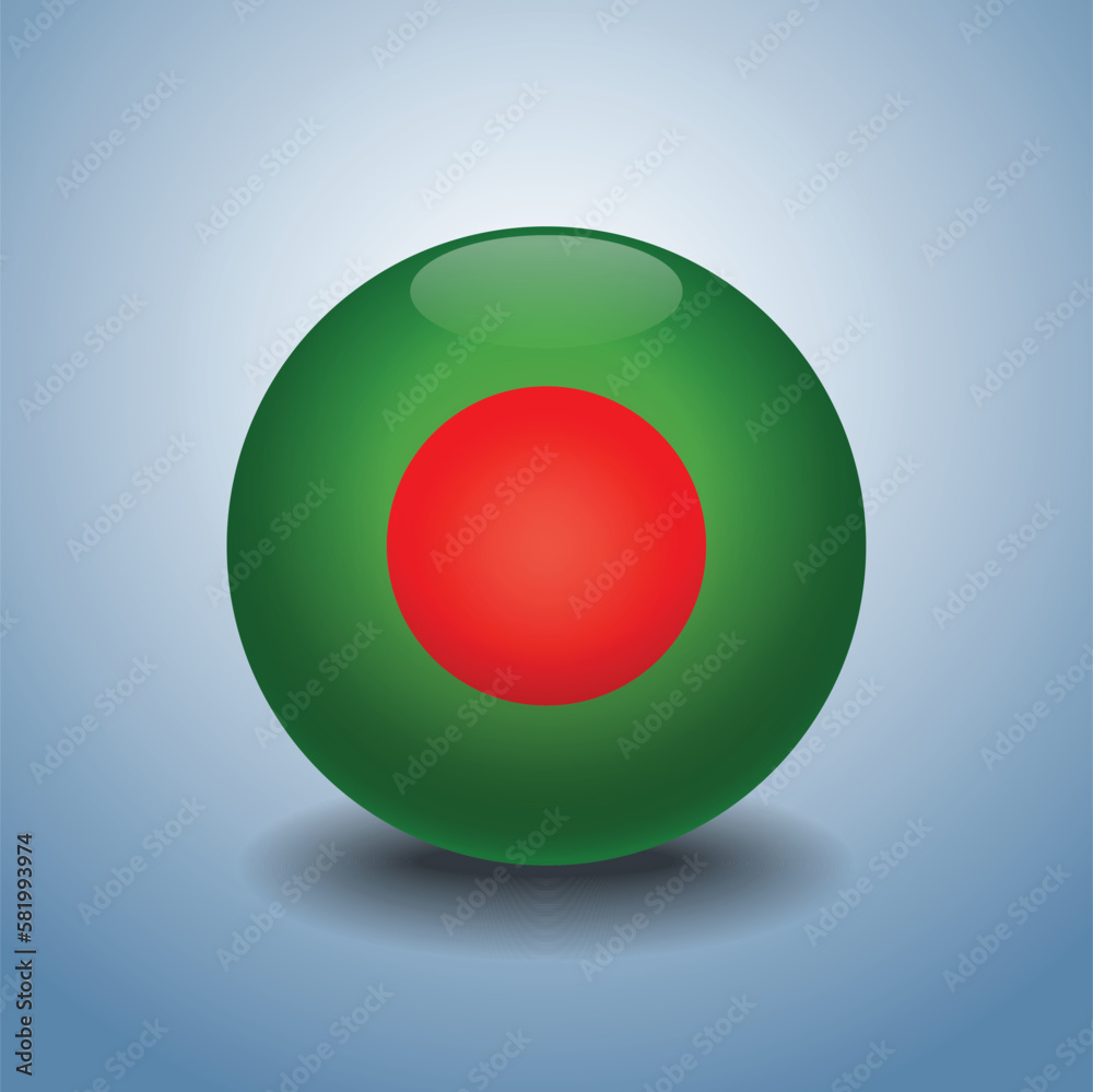 Bangladesh flag. Round glossy. Isolated on color gradient background Bangladesh flag. Round glossy. Isolated on color gradient background