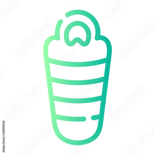 sleeping bag gradient icon