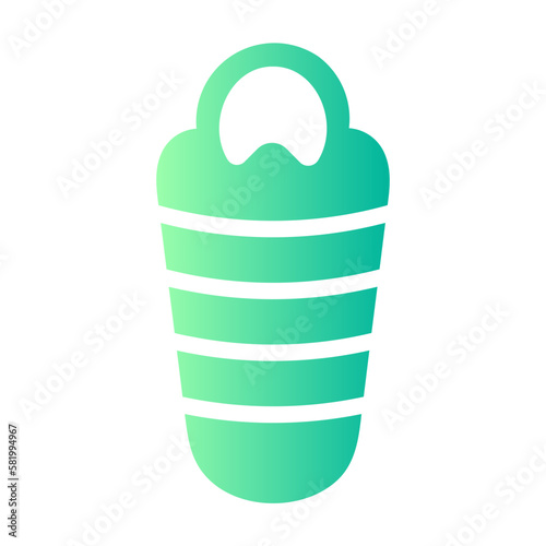 sleeping bag gradient icon