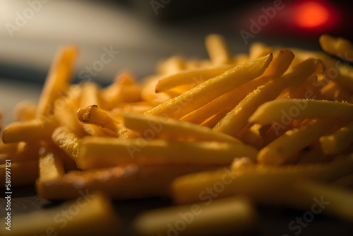 A Close-Up of Tasty Juicy French Fries photo