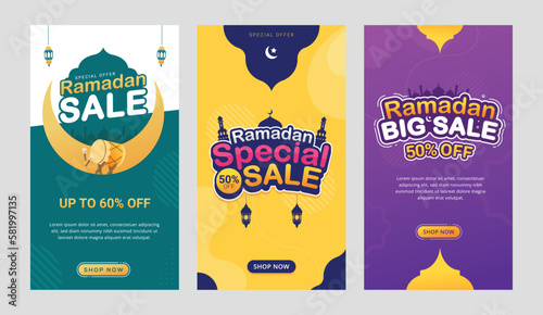 Ramadan sale discount banner template promotion design for business