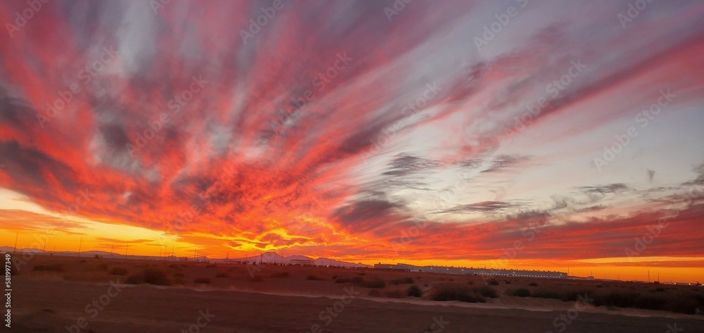 sunset in the desert sunset in the desert