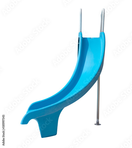 blue slide pool isolated