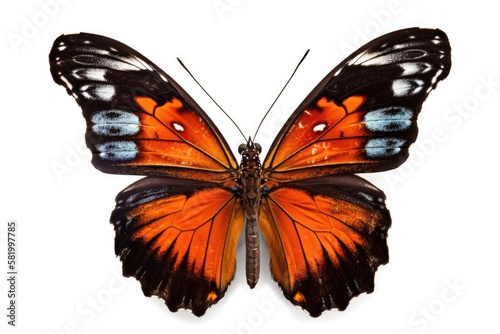 colorful butterfly isolated on white background. Generative AI