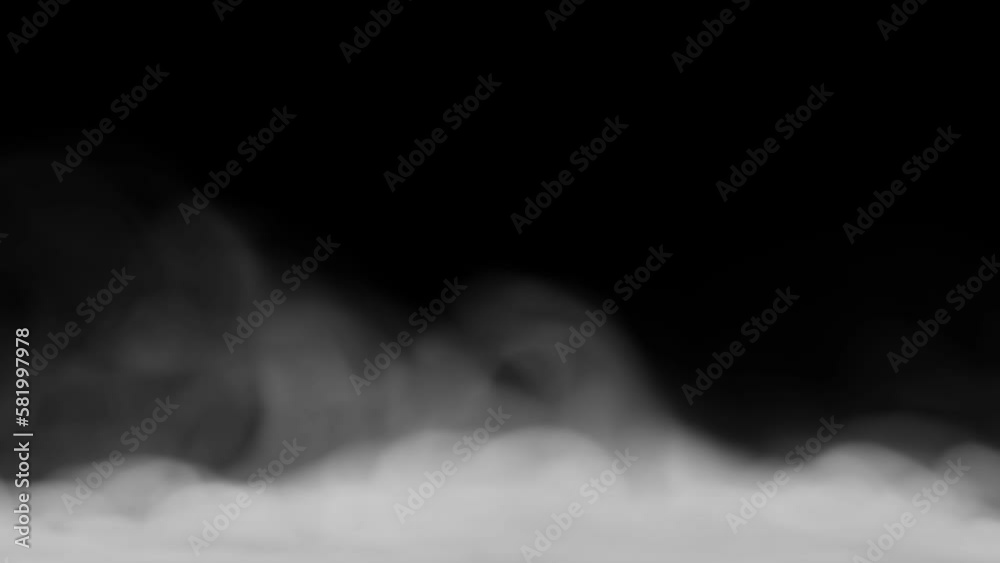 Realistic dry ice smoke clouds fog overlay perfect for compositing into your shots. Simply drop it in and change its blending mode to screen or add. 3d Illustration.