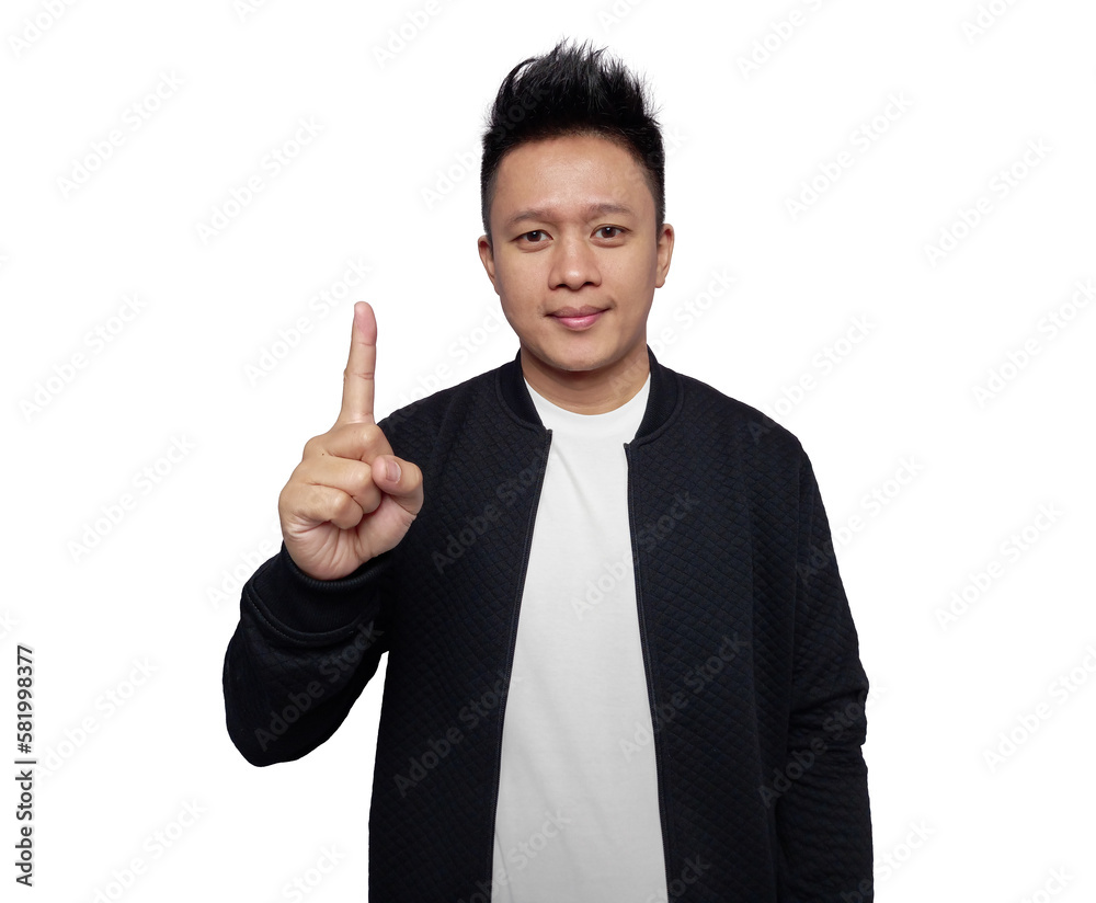 Handsome man with one hand gesture isolated on white. Handsome man with one hand gesture isolated on white.