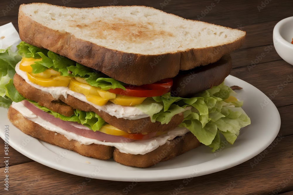 close up of sandwich food photography , generative art by A.I close up of sandwich food photography , generative art by A.I