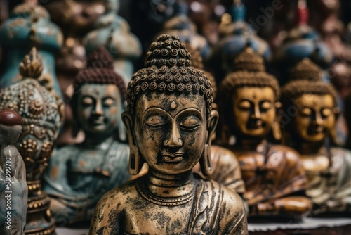 Buddhism uses statues of the Buddha as amulets. Generative AI