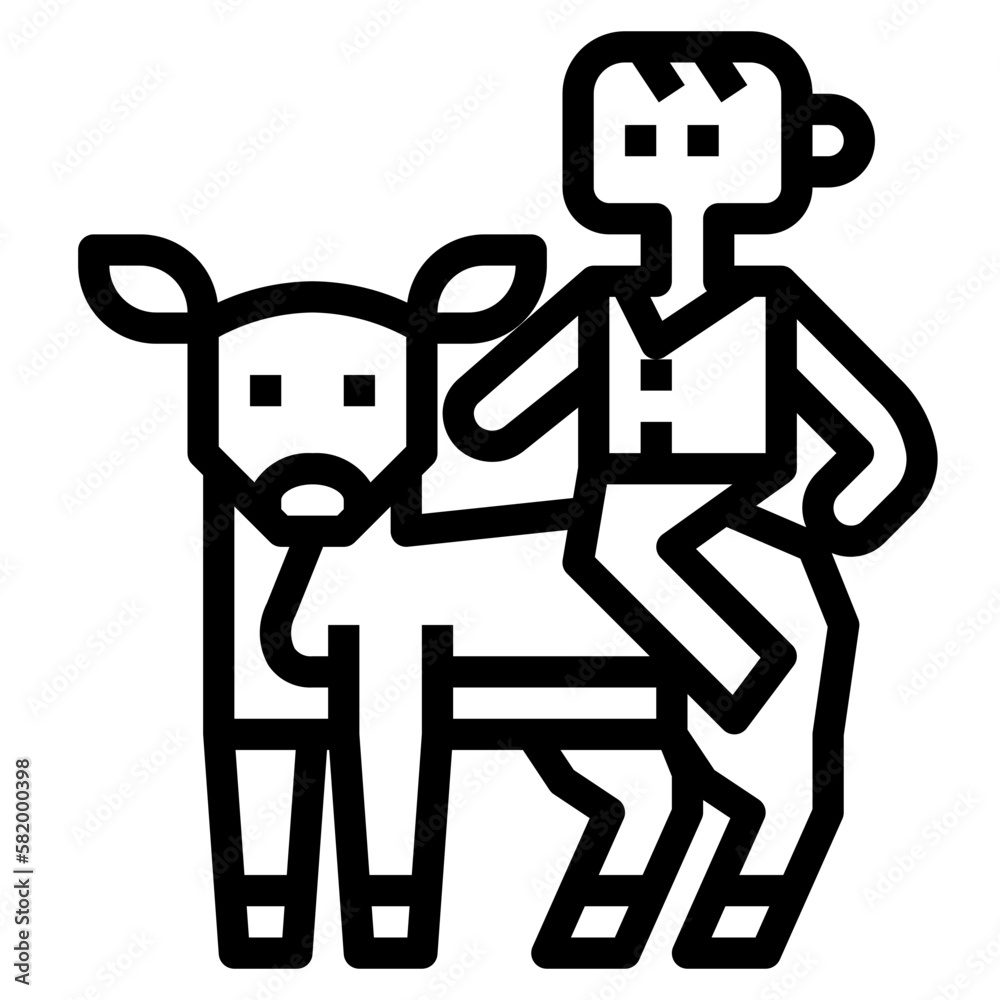 deer line icon style deer line icon style