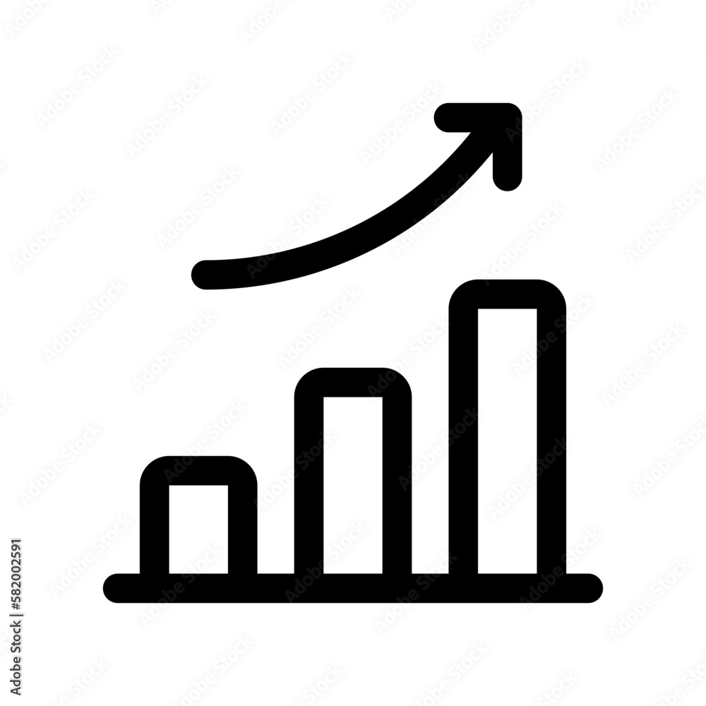 Editable bar chart, investment profit vector icon. Part of a big icon set family. Perfect for web and app interfaces, presentations, infographics, etc Editable bar chart, investment profit vector icon. Part of a big icon set family. Perfect for web and app interfaces, presentations, infographics, etc