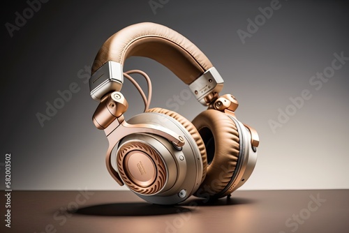 Wireless headphone electronic device gadget concept. Generative ai.