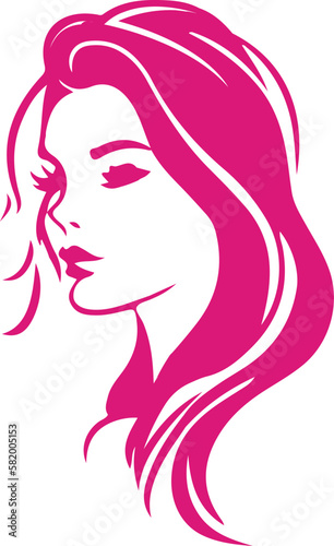 Beautiful Girl Logo for Beauty Cosmetics or Skin Product