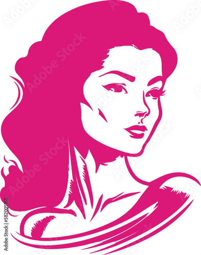 Beautiful Girl Logo for Beauty Cosmetics or Skin Product