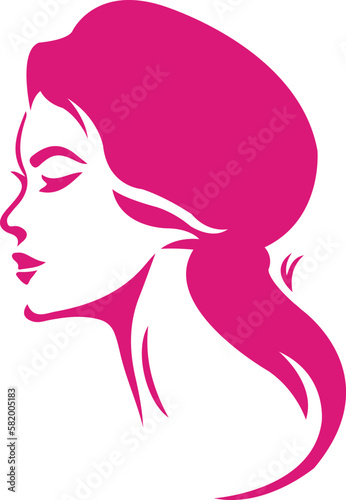 Beautiful Girl Logo for Beauty Cosmetics or Skin Product