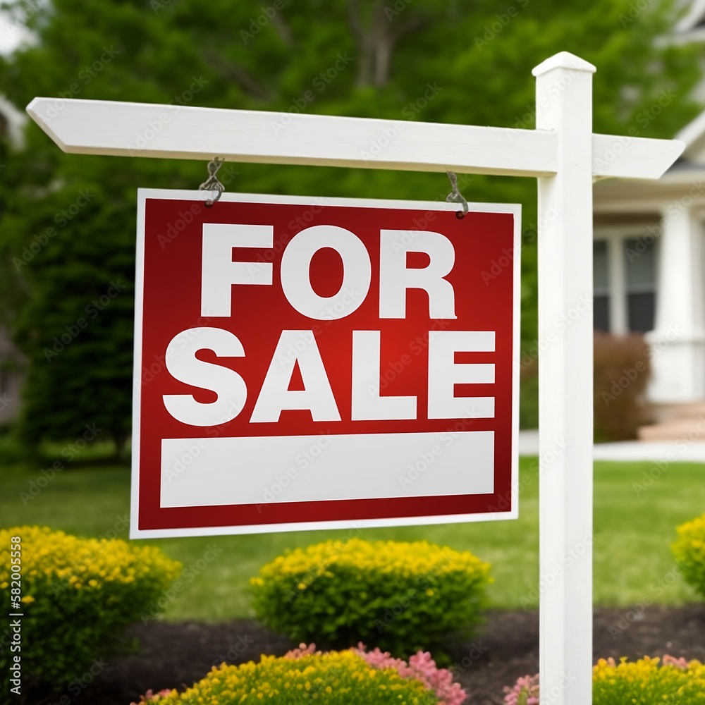 House For Sale A Stunning Real Estate Photograph Of A Suburban Home 