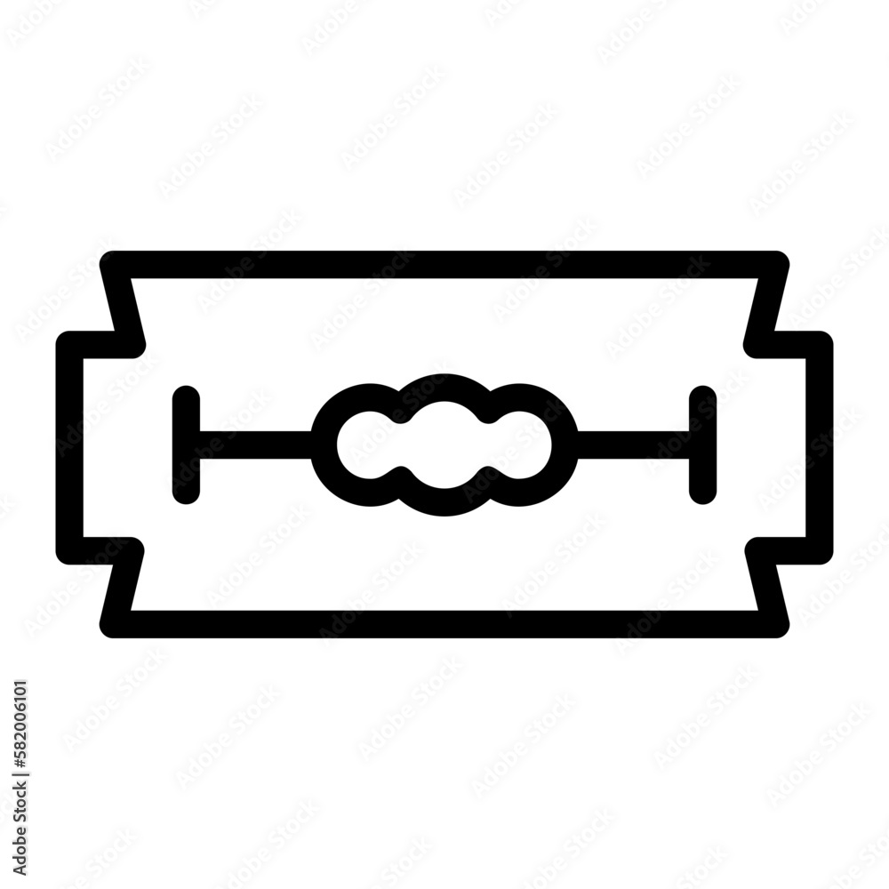 razor blade line icon razor blade line icon