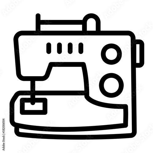 sewing machine line icon