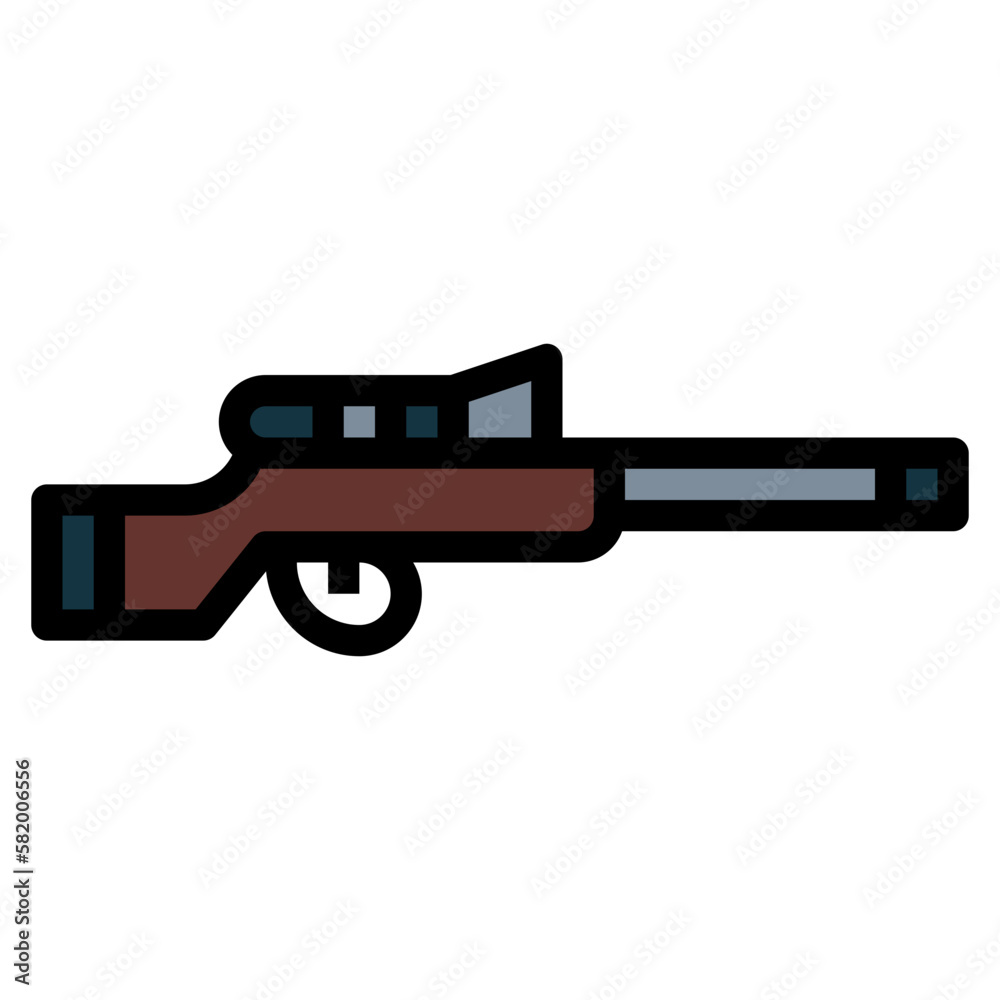 sniper filled outline icon style