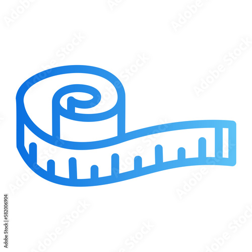 measuring tape gradient icon